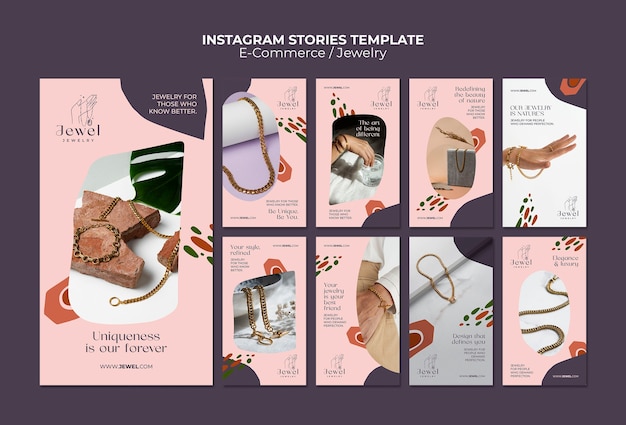 Histoires Instagram de la plateforme de commerce électronique