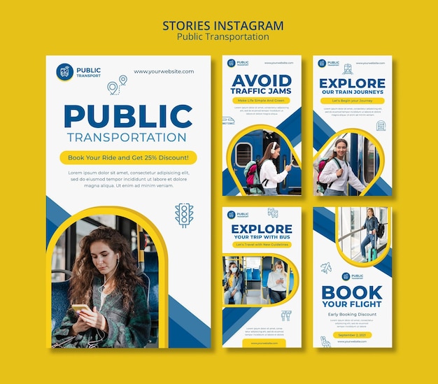 Histoires Instagram sur les transports publics