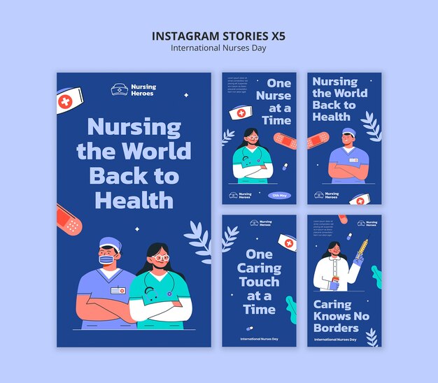 Les histoires de la journée internationale des infirmières sur Instagram
