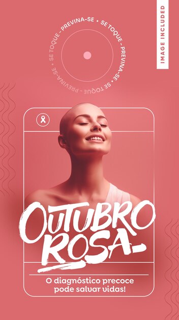 Histoires de modèles de médias sociaux octobre rose diagnostic précoce