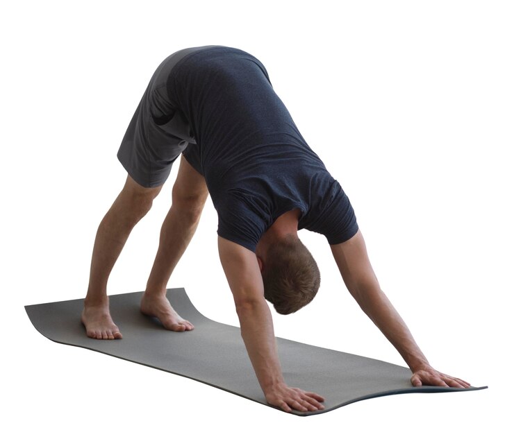 PSD gratuit un homme isolé dans une position de yoga