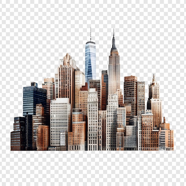 L'horizon majestueux de la ville de New York Une vue panoramique sur les gratte-ciel emblématiques
