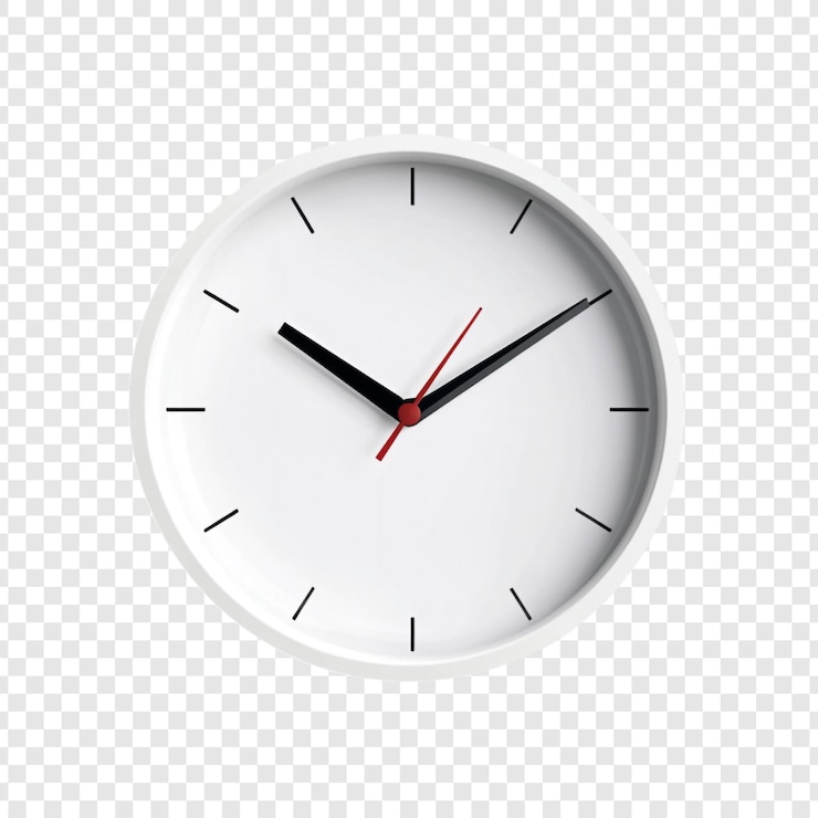 PSD gratuit une horloge blanche minimaliste moderne