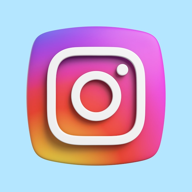 icône 3d pour l'application de médias sociaux