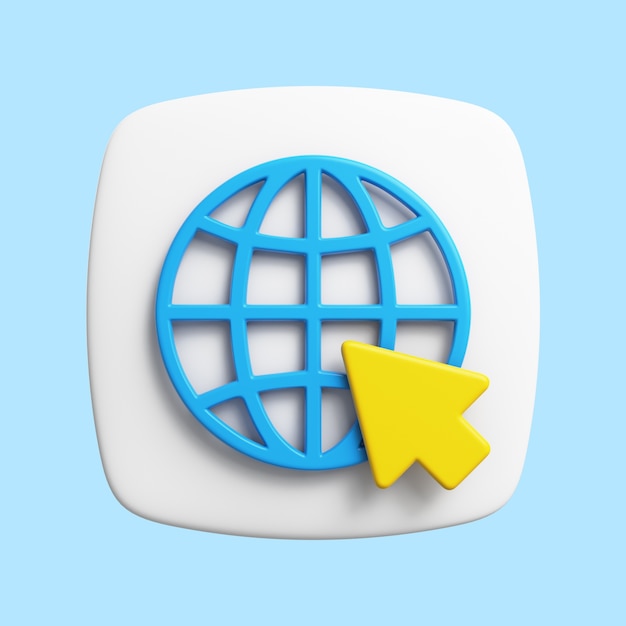 icône 3d pour l'application de médias sociaux
