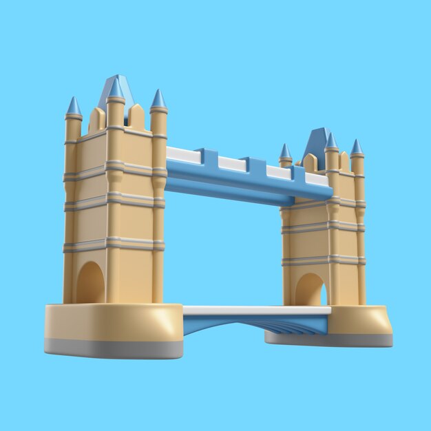 icône 3d pour le célèbre point de repère de la ville