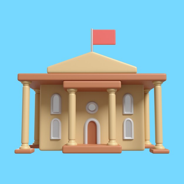 icône 3d pour le célèbre point de repère de la ville