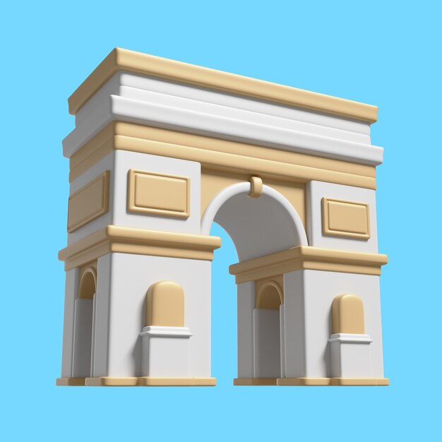 icône 3d pour le célèbre point de repère de la ville