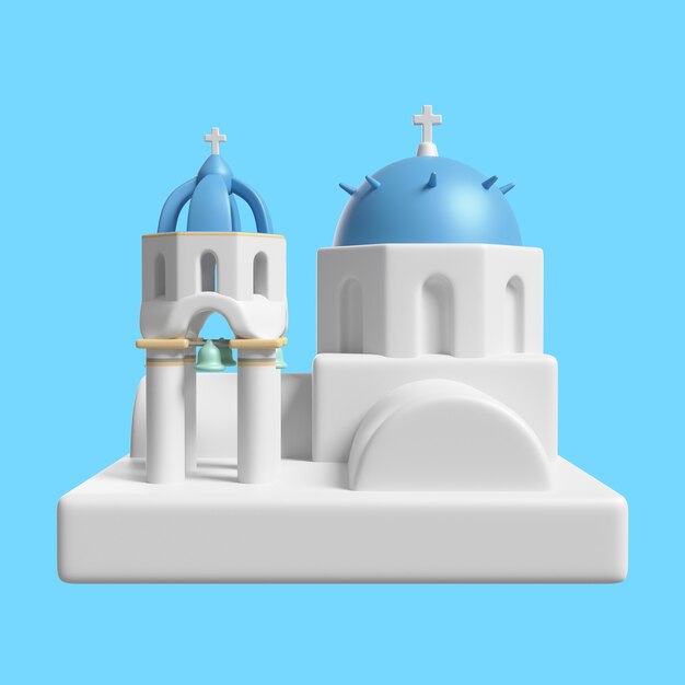 icône 3d pour le célèbre point de repère de la ville