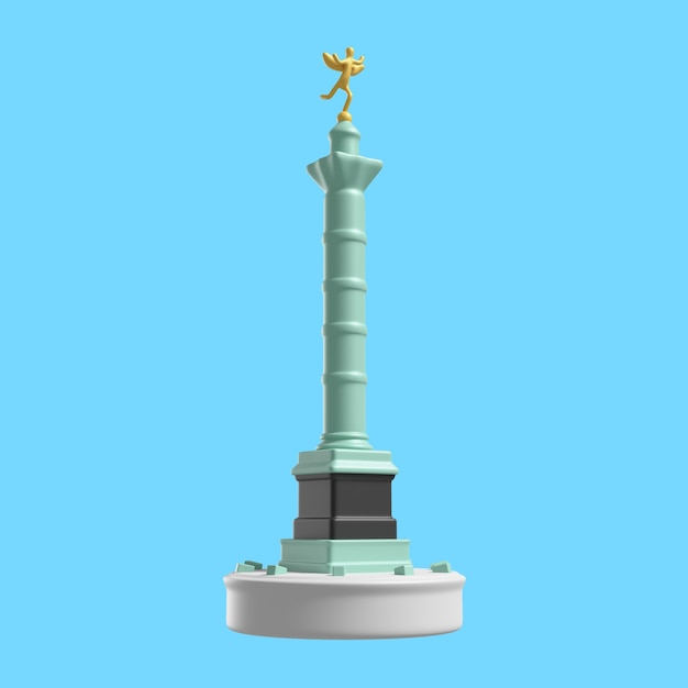 icône 3d pour le célèbre point de repère de la ville