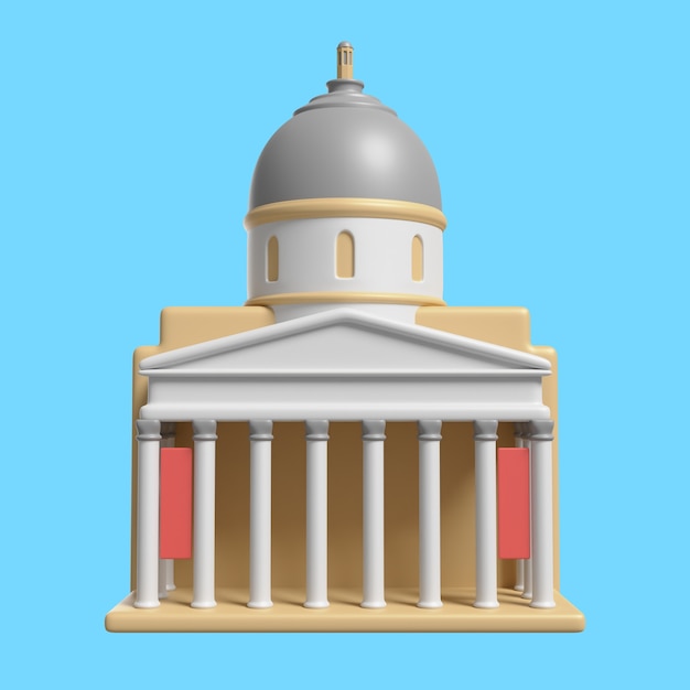 icône 3d pour le célèbre point de repère de la ville