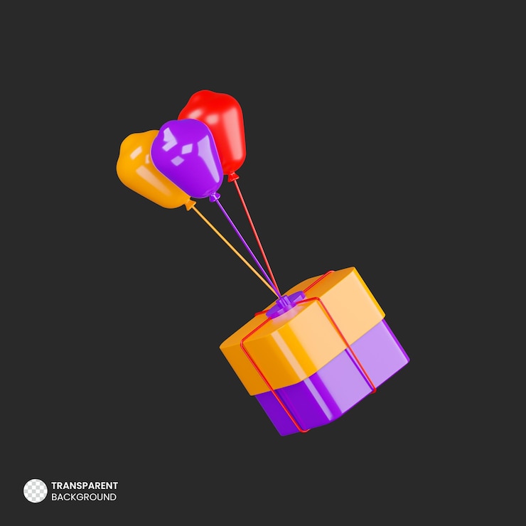 PSD gratuit icône de boîte cadeau de rendu 3d isométrique