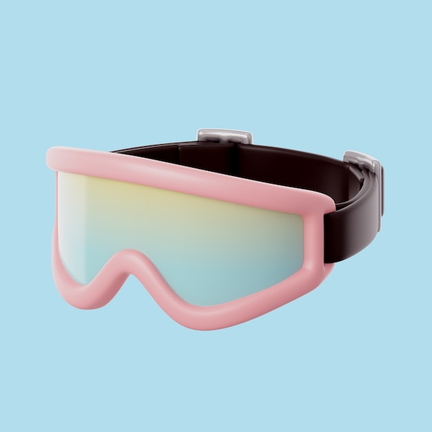 PSD gratuit icône d'hiver 3d avec des lunettes