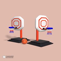 Icône de panier de basket illustration de rendu 3d isolée