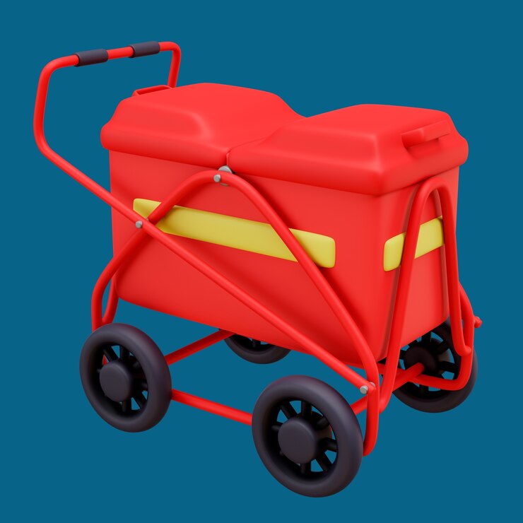 PSD gratuit icône de publication 3d avec poussette