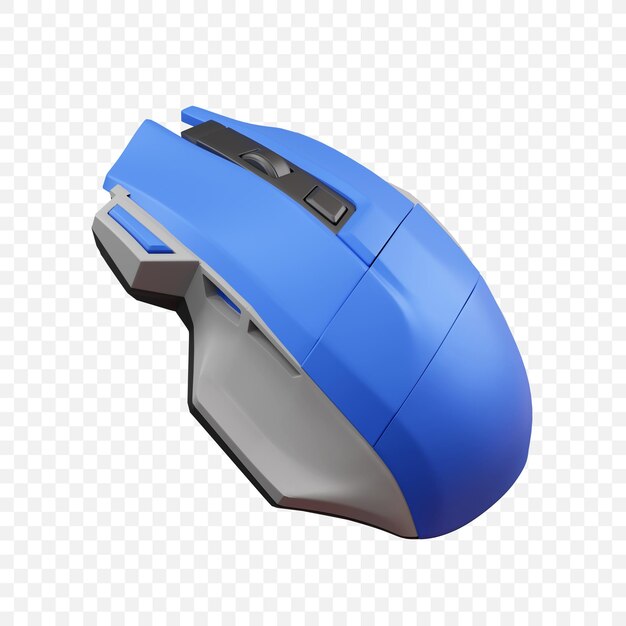 Icône de souris de jeu d'ordinateur sans fil Illustration de rendu 3d isolée