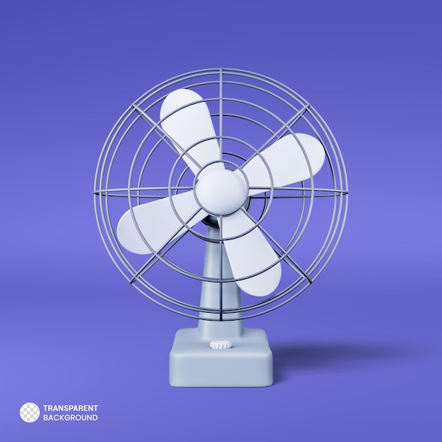 PSD gratuit icône de ventilateur de bureau électrique illustration de rendu 3d isolée