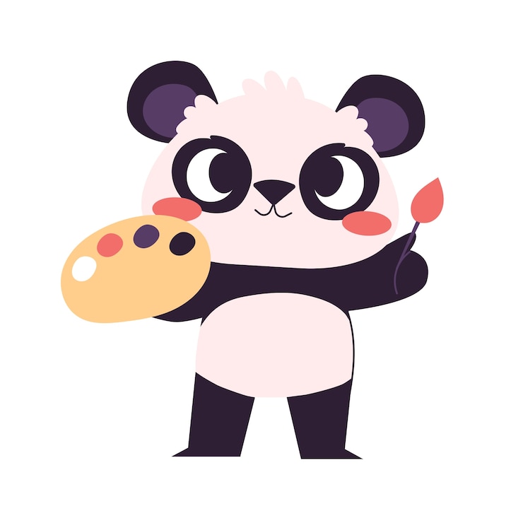 PSD gratuit il est mignon, l'ours panda.