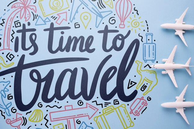 Il Est Temps De Voyager Citation De Lettre De Motivation Pour Le Concept De Voyage De Vacances Psd Gratuite