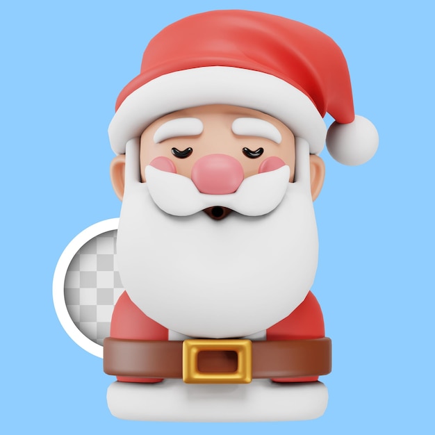 PSD gratuit illustration 3d de l'avatar du père noël