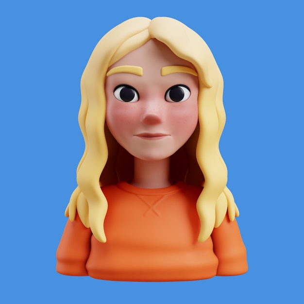 PSD gratuit illustration 3d avec un avatar en ligne