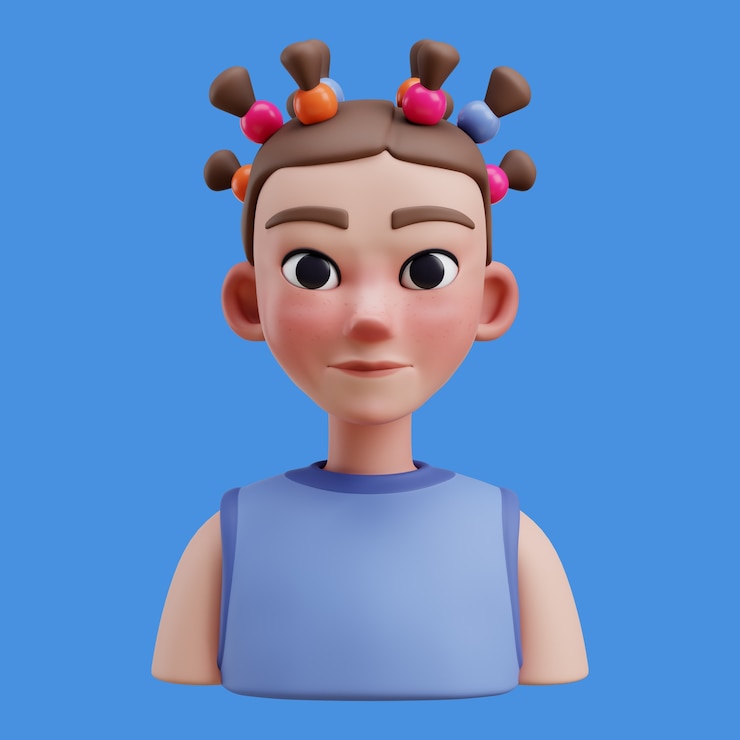 PSD gratuit illustration 3d avec un avatar en ligne
