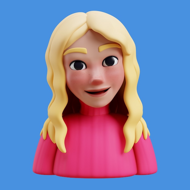 PSD gratuit illustration 3d avec un avatar en ligne