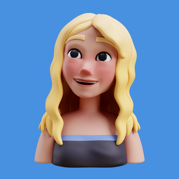 Illustration 3D avec un avatar en ligne