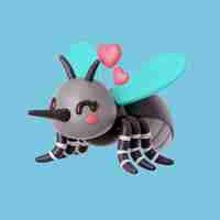 PSD gratuit illustration 3d d'insecte