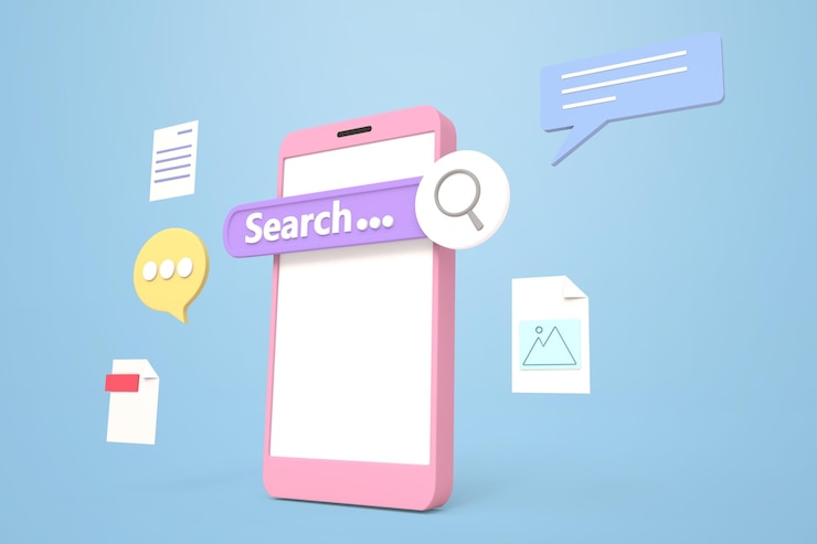 PSD gratuit illustration 3d de personnes utilisant un gadget utilisant internet haut débit