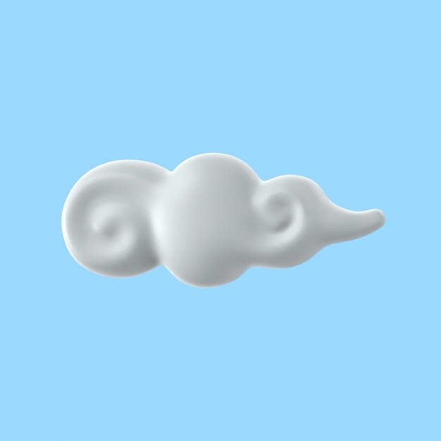 illustration 3d pour la célébration du festival de la mi-automne avec nuage