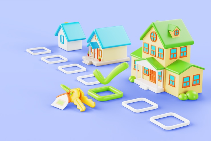 PSD gratuit illustration 3d pour les ventes de biens immobiliers