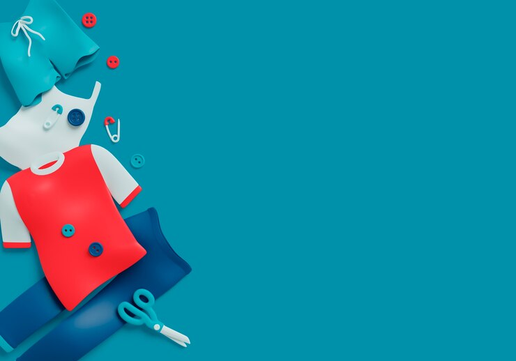 PSD gratuit illustration 3d avec des vêtements et des vêtements