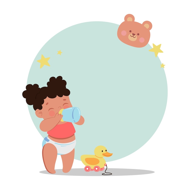PSD gratuit illustration de bébé de dessin animé