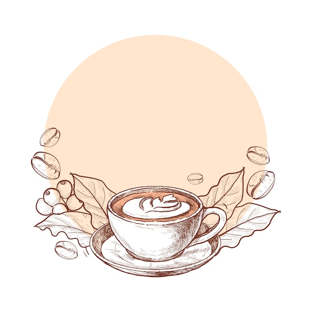 PSD gratuit illustration de café à la main