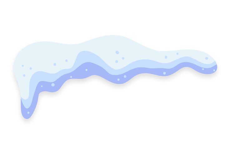 PSD gratuit illustration de la calotte de neige dessinée à la main