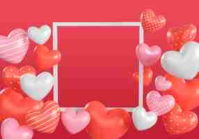 PSD gratuit illustration de célébration de la saint valentin 3d