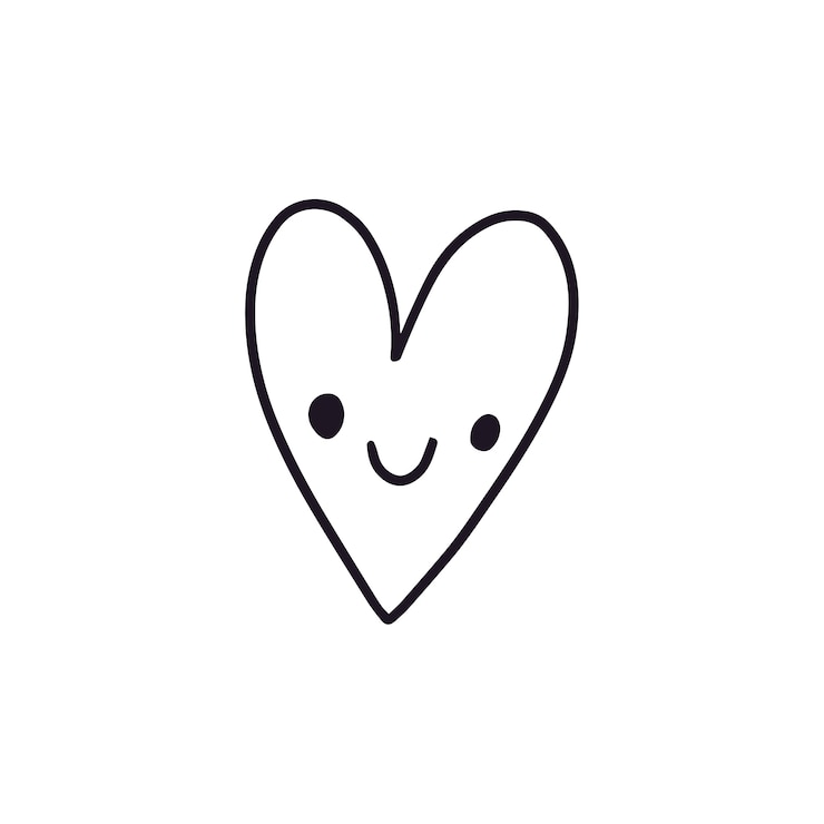 PSD gratuit illustration de coeur dessiné à la main
