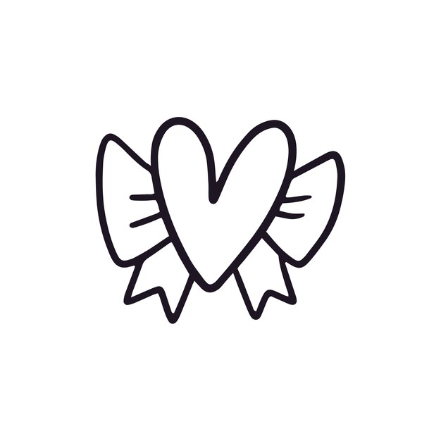 Illustration de coeur dessiné à la main