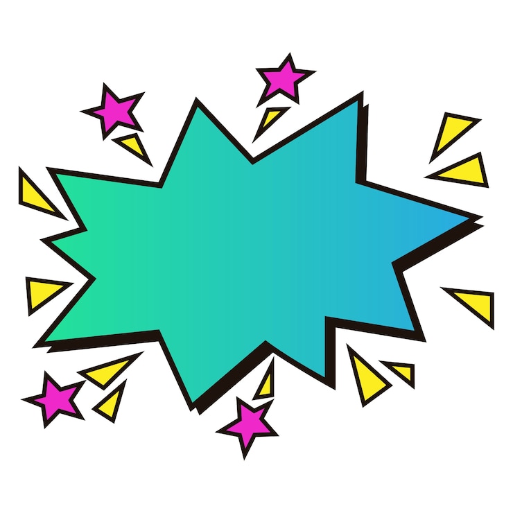 PSD gratuit illustration comique d'explosion de dessin animé