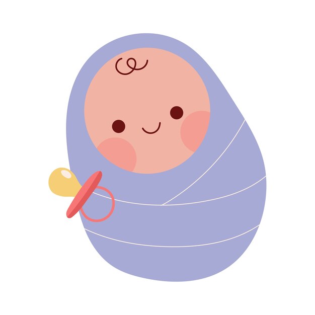 Illustration de conception de douche de bébé garçon