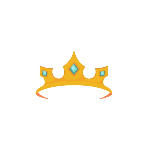 Illustration de la couronne de conception plate.