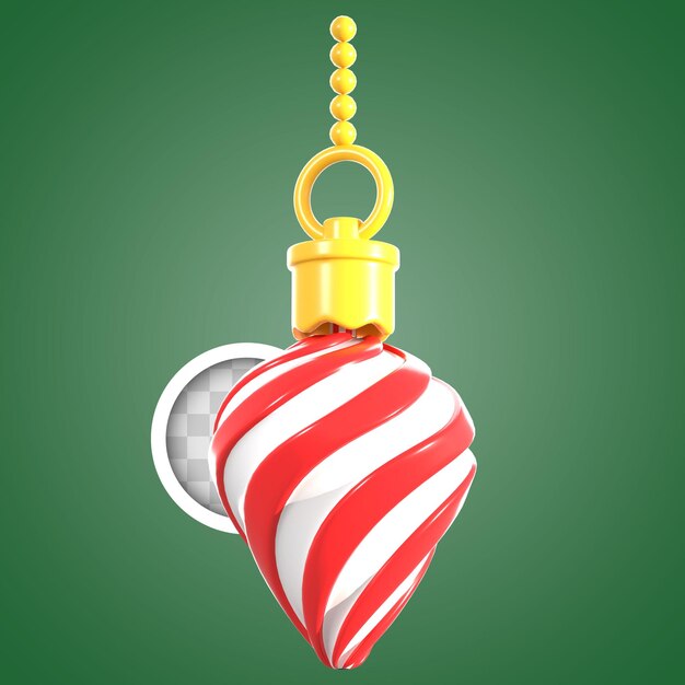 Illustration décorative de boule de Noël en 3D