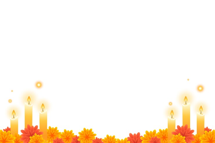 PSD gratuit illustration de dia de muertos avec des bougies