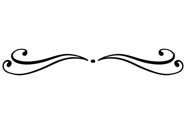 Illustration de diviseur d'ornement dessinée à la main
