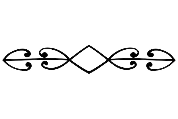 Illustration de diviseur d'ornement dessinée à la main