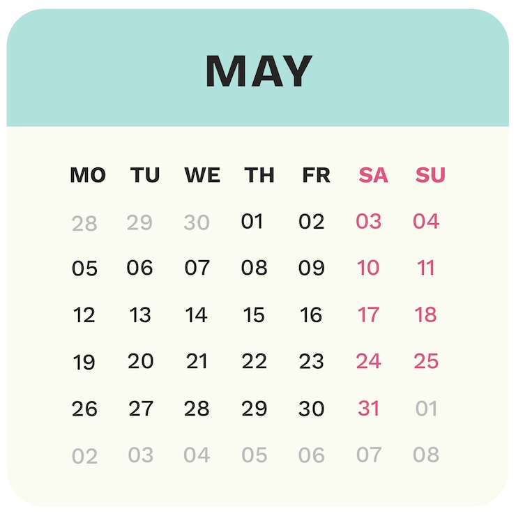 PSD gratuit illustration du calendrier mensuel pour 2025