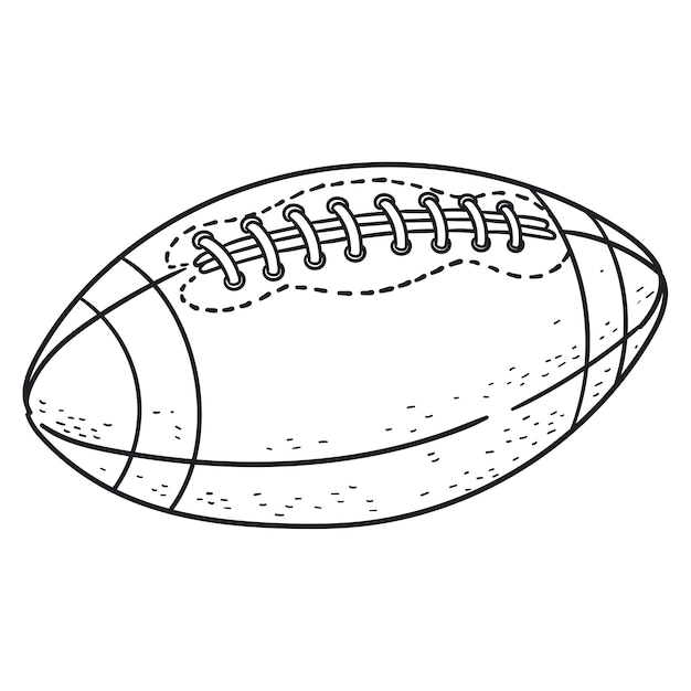 PSD gratuit illustration du contour d'une balle de rugby