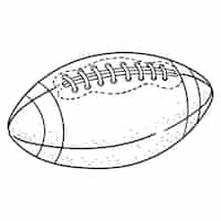 PSD gratuit illustration du contour d'une balle de rugby