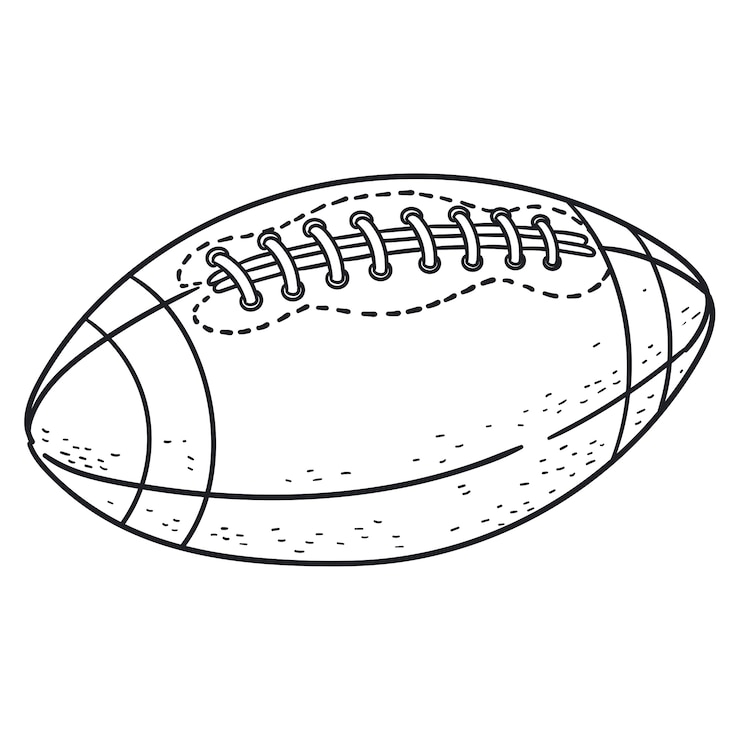 PSD gratuit illustration du contour d'une balle de rugby